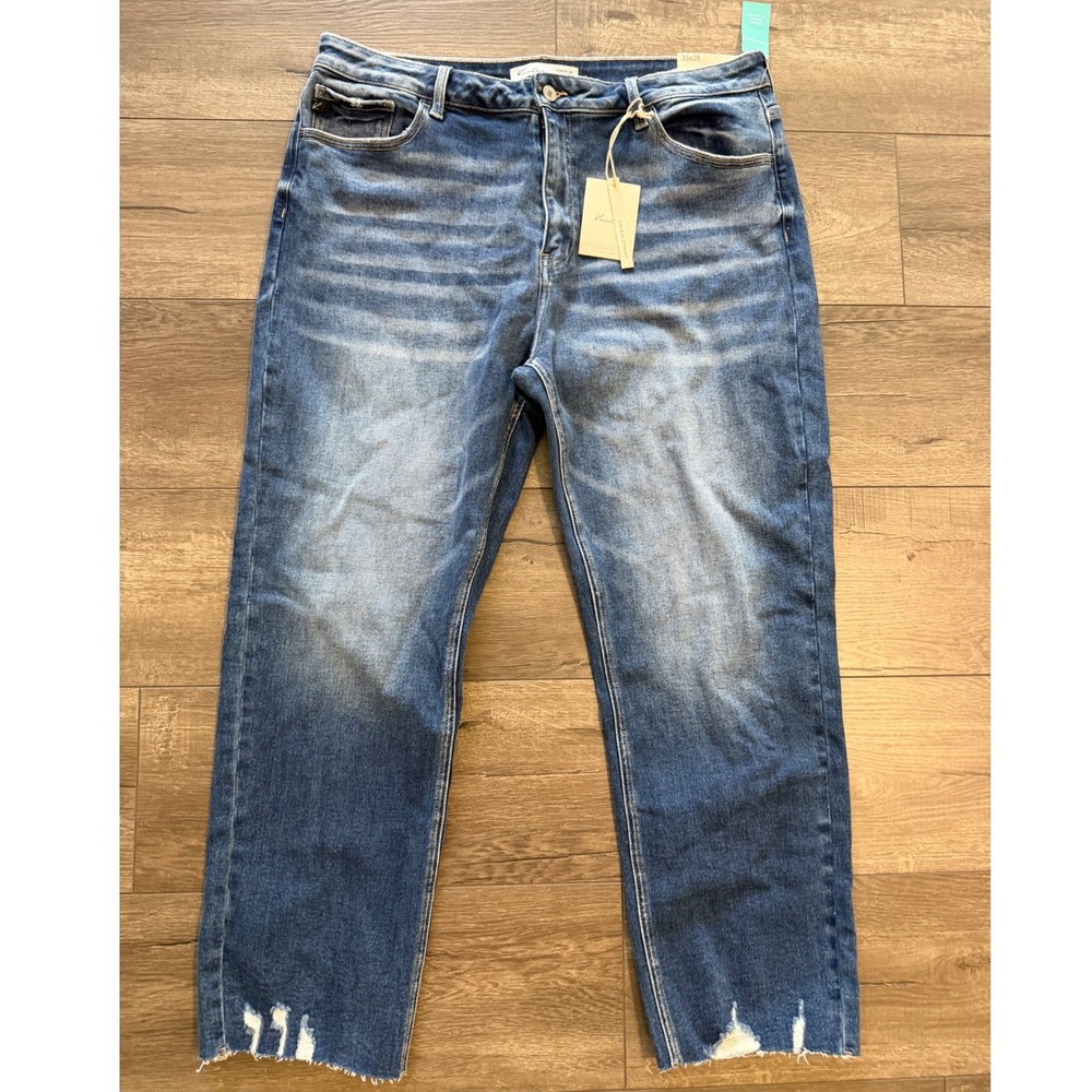 KanCan for Maurices High Rise Straight Distressed Jeans 33x28 (actual 36x27)